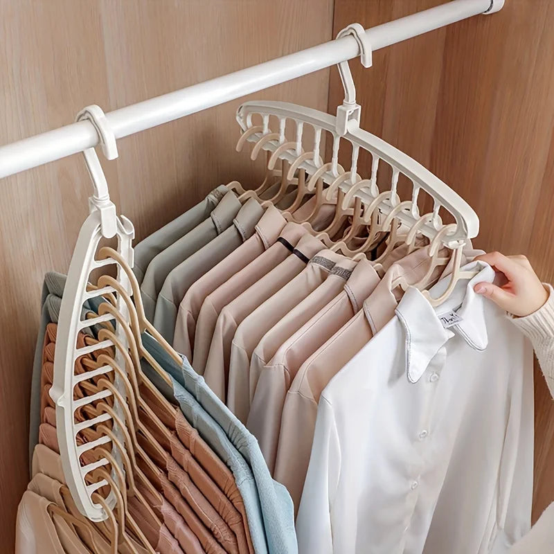 Folding Multi-Hole Clothes Hanger