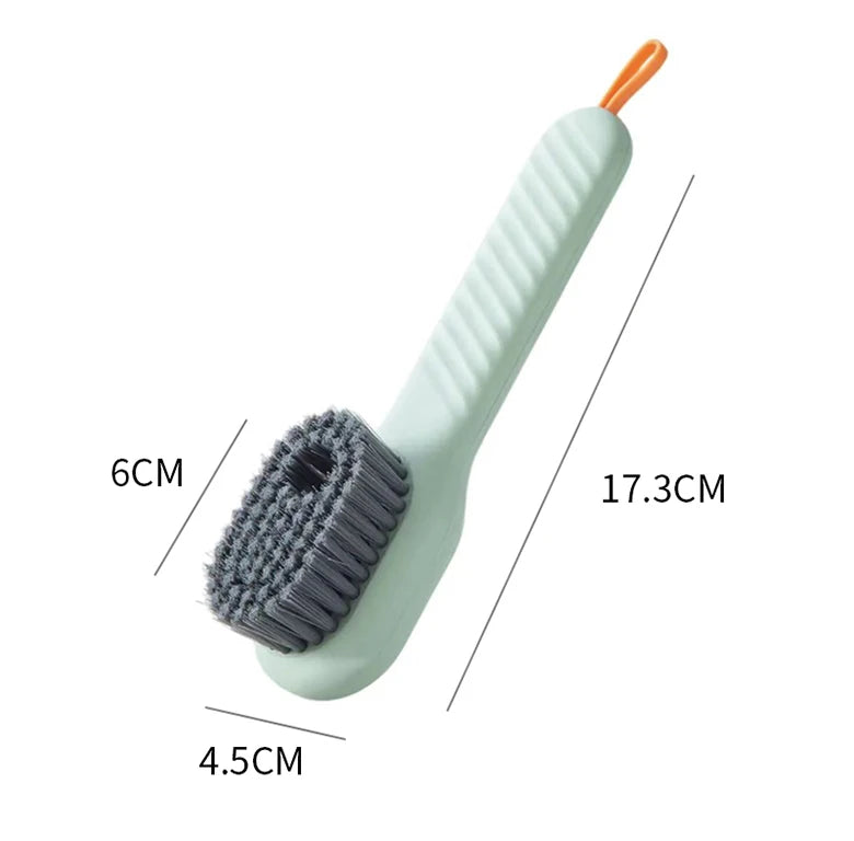 Soft-Bristled Cleaning Brush for Use with Cleaning Liquid
