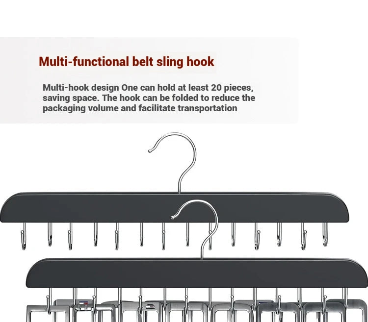 Wooden Belt Rack Storage Hangers