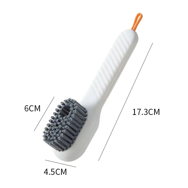 Soft-Bristled Cleaning Brush for Use with Cleaning Liquid