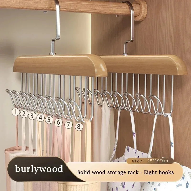 Wooden Belt Rack Storage Hangers